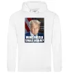 Мужская толстовка (худи) Make russia small? Трамп Белый фото