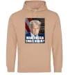 Мужская толстовка (худи) Make russia small? Трамп Песочный фото