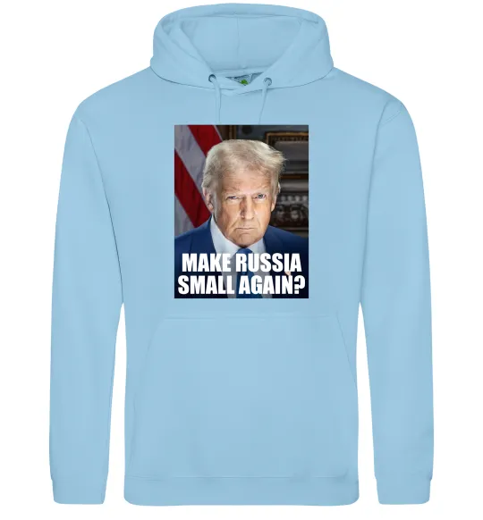 Чоловіча толстовка (худі) Make russia small? Трамп Блакитний фото