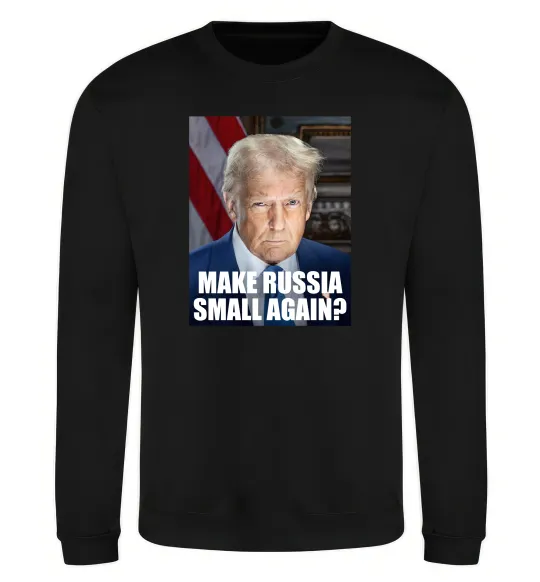Свитшот Make russia small? Трамп Черный фото