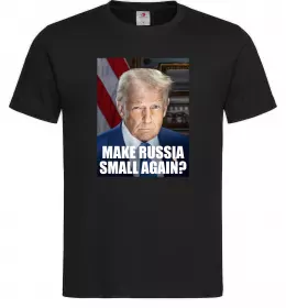 Мужская футболка Make russia small? Трамп Черный фото