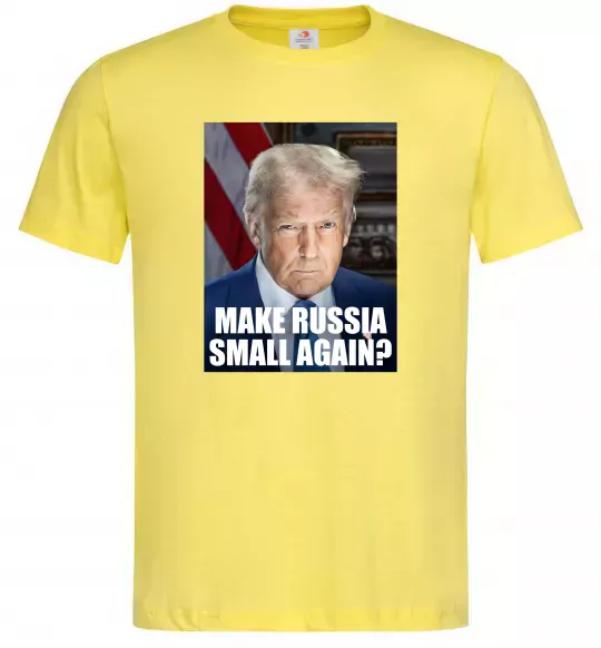 Чоловіча футболка Make russia small? Трамп Лимонний фото