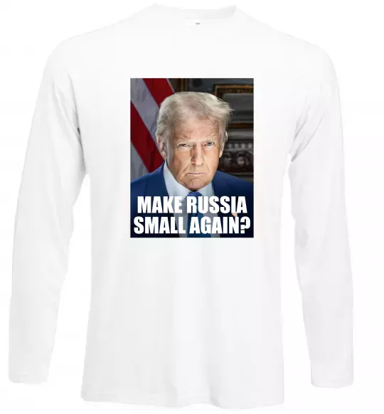 Лонгслив Make russia small? Трамп Белый фото