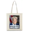 Еко-сумка Make russia small? Трамп Бежевий Еко-сумка Make russia small? Трамп Бежевий фото