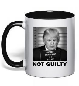 Чашка з кольоровою ручкою Donald Trump Not guilty Чашка з кольоровою ручкою Donald Trump Not guilty