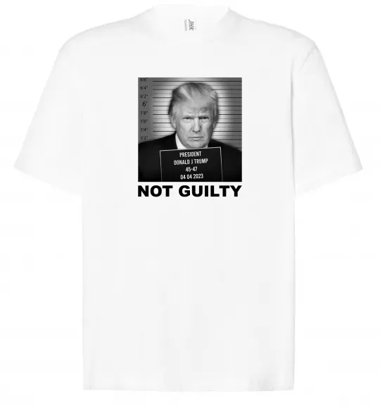 Футболка Оверсайз Donald Trump Not guilty Белый фото