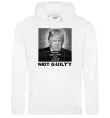 Мужская толстовка (худи) Donald Trump Not guilty Белый фото