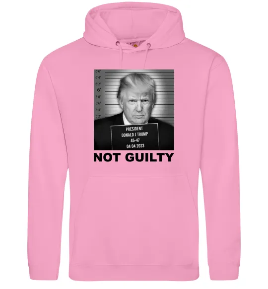 Жіноча толстовка (худі) Donald Trump Not guilty Рожевий фото
