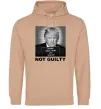 Женская толстовка (худи) Donald Trump Not guilty Песочный фото