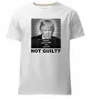 Чоловіча преміум футболка Donald Trump Not guilty Білий фото
