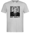 Чоловіча футболка Donald Trump Not guilty Сірий фото