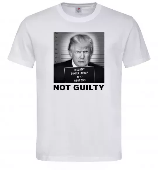 Чоловіча футболка Donald Trump Not guilty Білий фото