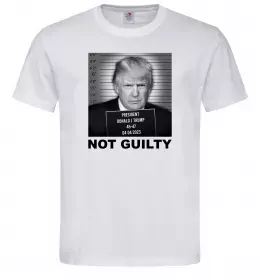 Мужская футболка Donald Trump Not guilty Белый фото