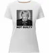 Жіноча преміум футболка Donald Trump Not guilty Білий фото