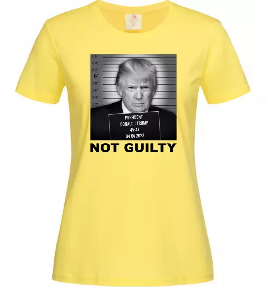 Жіноча футболка Donald Trump Not guilty Лимонний фото