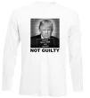 Лонгслів Donald Trump Not guilty Білий фото