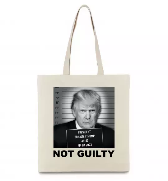 Еко-сумка Donald Trump Not guilty Бежевий фото