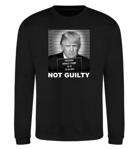 Свитшот Donald Trump Not guilty Черный фото