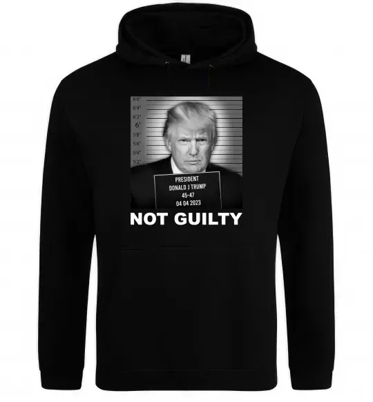 Женская толстовка (худи) Donald Trump Not guilty Черный фото