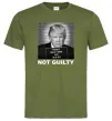 Чоловіча футболка Donald Trump Not guilty Оливковий фото