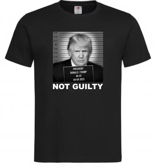 Чоловіча футболка Donald Trump Not guilty Чорний фото