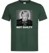 Чоловіча футболка Donald Trump Not guilty Темно-зелений фото