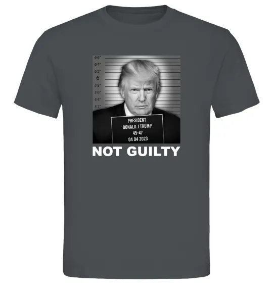 Чоловіча футболка Donald Trump Not guilty Графіт фото