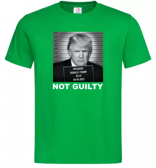 Чоловіча футболка Donald Trump Not guilty Зелений фото