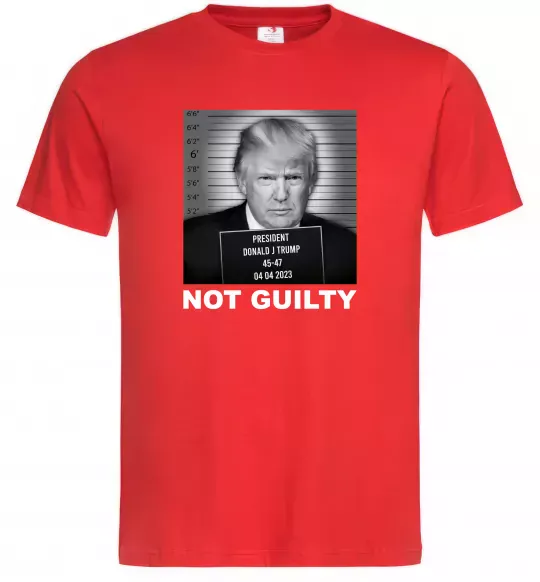 Чоловіча футболка Donald Trump Not guilty Червоний фото