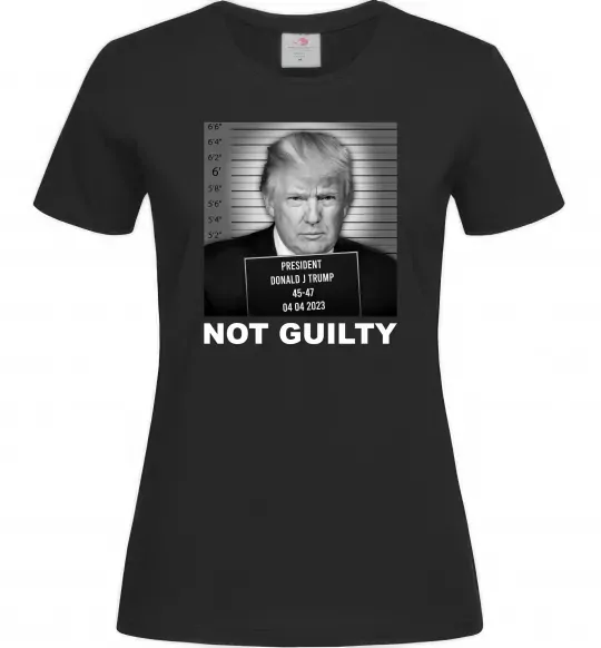 Жіноча футболка Donald Trump Not guilty Чорний фото
