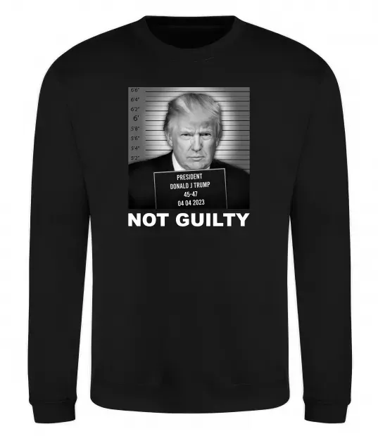 Світшот Donald Trump Not guilty Чорний фото
