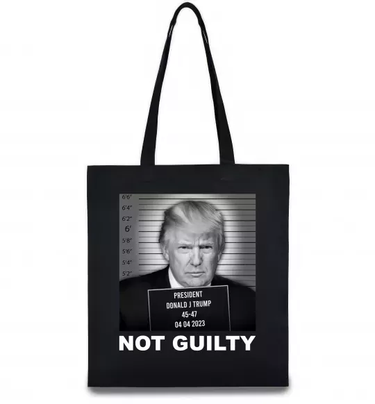 Еко-сумка Donald Trump Not guilty Чорний фото