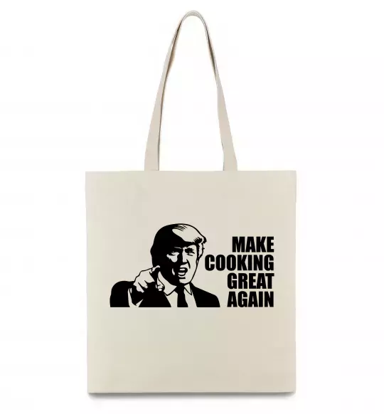 Эко-сумка Make cooking great again Бежевый фото