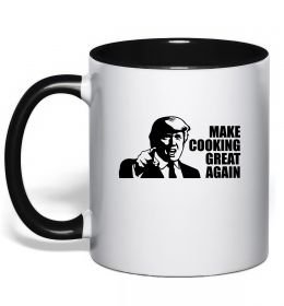 Чашка з кольоровою ручкою Make cooking great again Чашка з кольоровою ручкою Make cooking great again