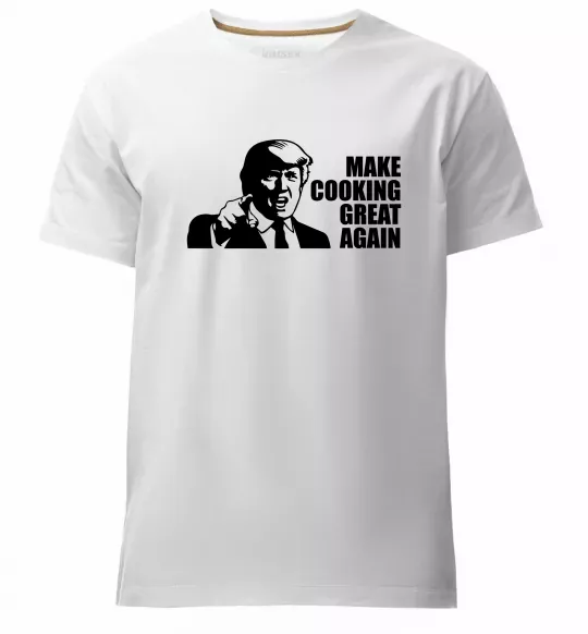 Чоловіча преміум футболка Make cooking great again Білий фото