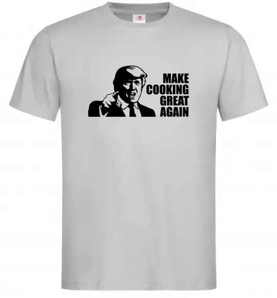 Мужская футболка Make cooking great again Серый фото
