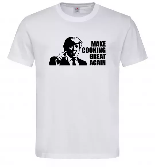 Мужская футболка Make cooking great again Белый фото
