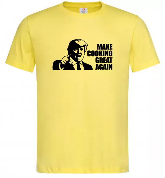 Мужская футболка Make cooking great again Лимонный фото