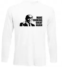 Лонгслів Make cooking great again Білий фото