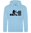Чоловіча толстовка (худі) Make cooking great again Блакитний фото