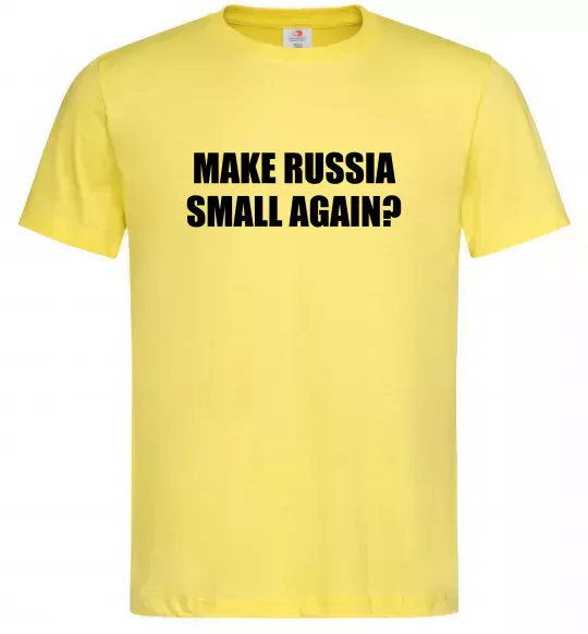 Мужская футболка Make russia small again? Лимонный фото