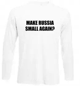 Лонгслів Make russia small again? Білий фото