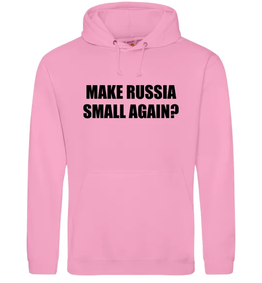 Мужская толстовка (худи) Make russia small again? Розовый фото