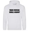 Женская толстовка (худи) Make russia small again? Серый меланж фото