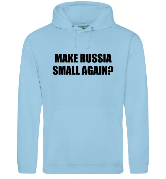 Женская толстовка (худи) Make russia small again? Голубой фото
