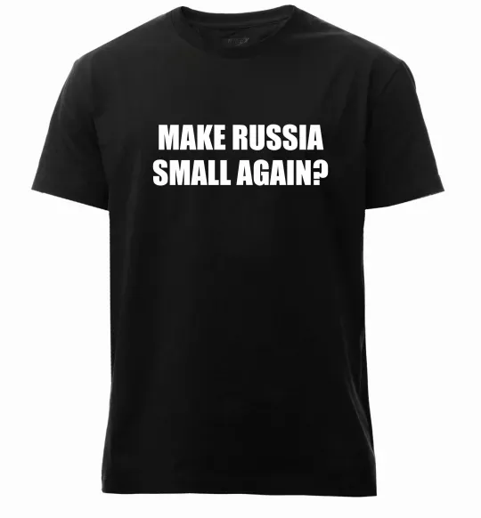 Чоловіча преміум футболка Make russia small again? Чорний фото