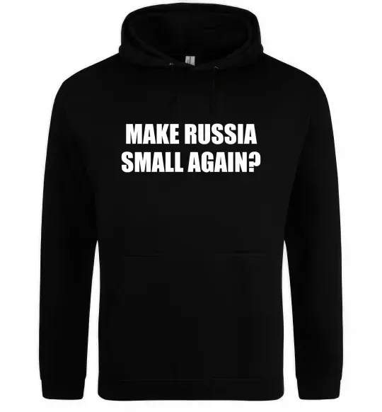 Женская толстовка (худи) Make russia small again? Черный фото