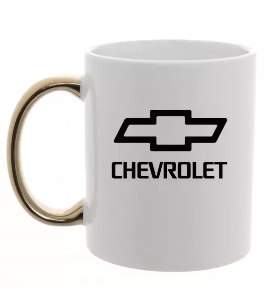 Чашка з кольоровою ручкою Chevrolet Золото фото