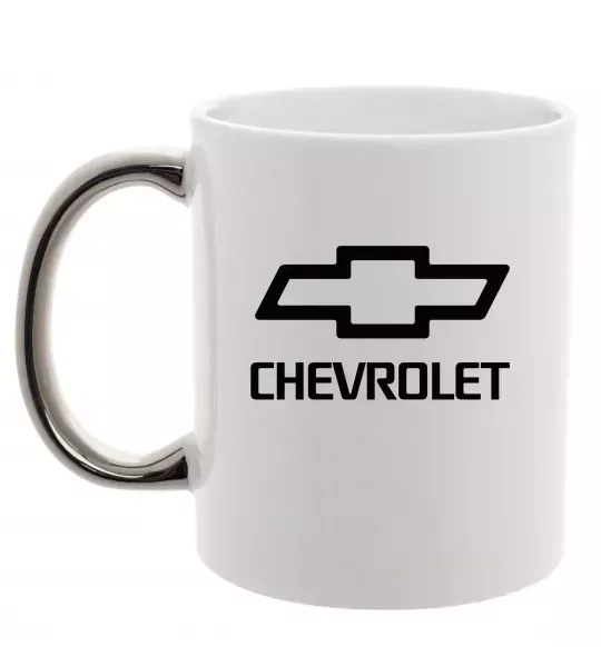 Чашка з кольоровою ручкою Chevrolet Срібло фото