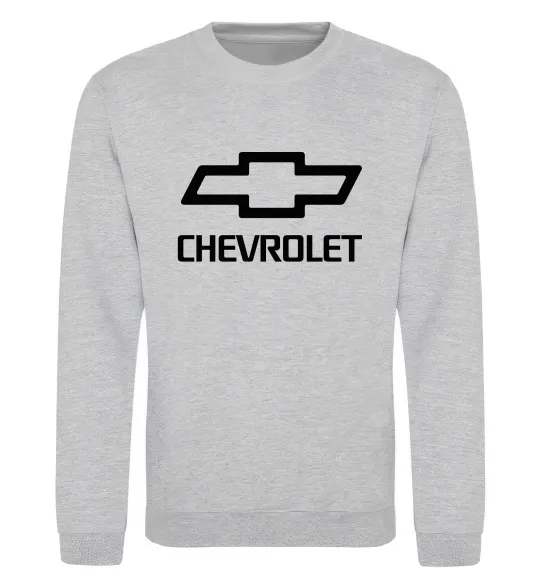 Свитшот Chevrolet Серый меланж фото